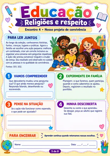 Página 5 da unidade 8: Nosso projeto de convivência